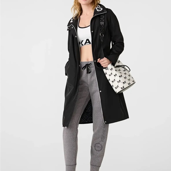 Karl Lagerfeld Adele Crossbody Satchel Bucket Bag White